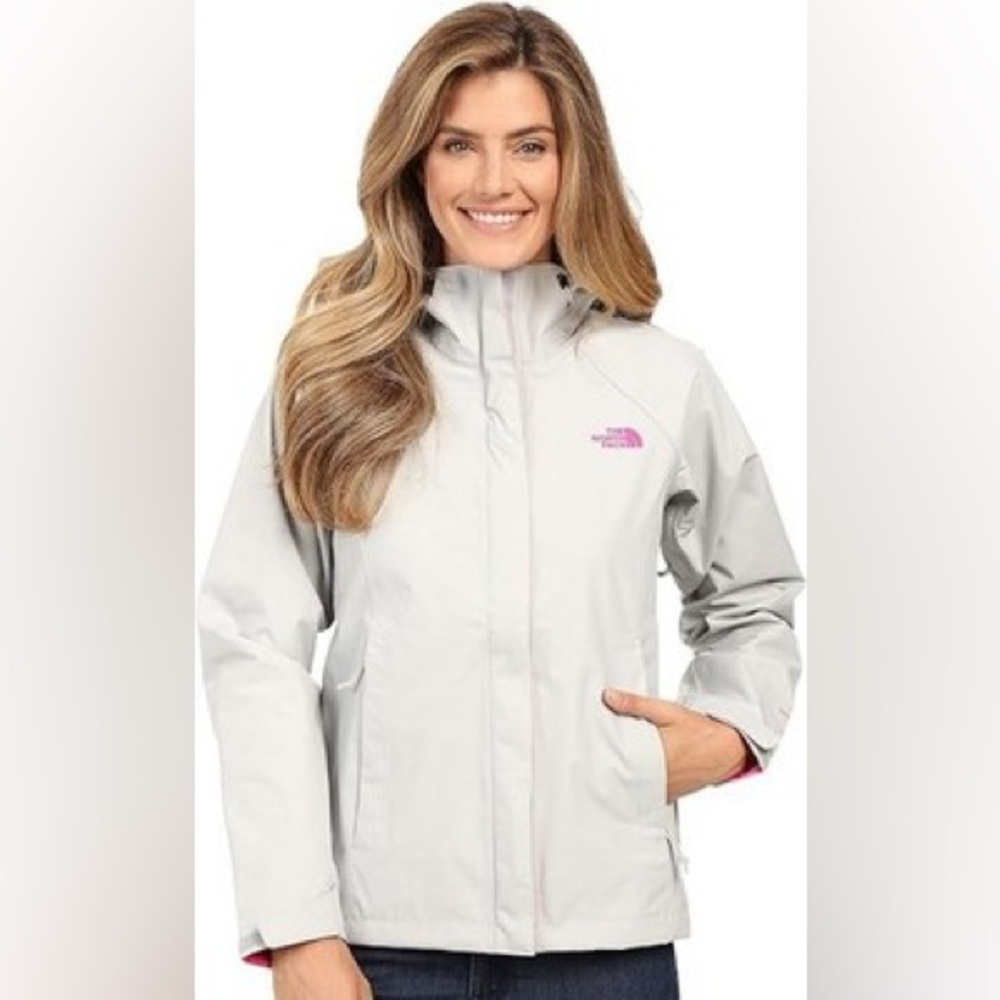 The NORTH FACE HYVENT 2.5L Hooded Zip Up Windbreaker Rain Jacket Size Small